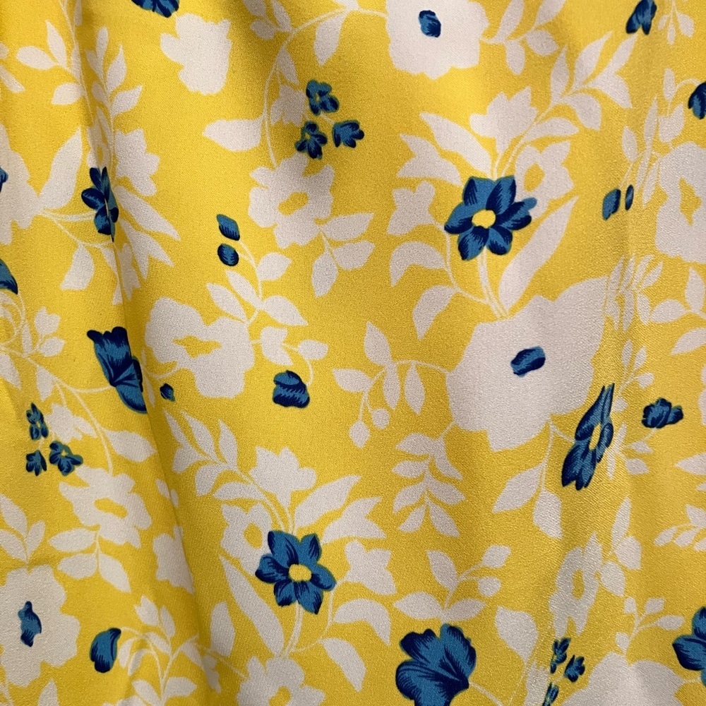 Elodie Floral Yellow and Blue Women's Top‎ Size M - Picture 4 of 8